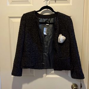 NWT J Crew Jacket Blazer, Black Color, Size 6. 90% Wool, 10% Nylon